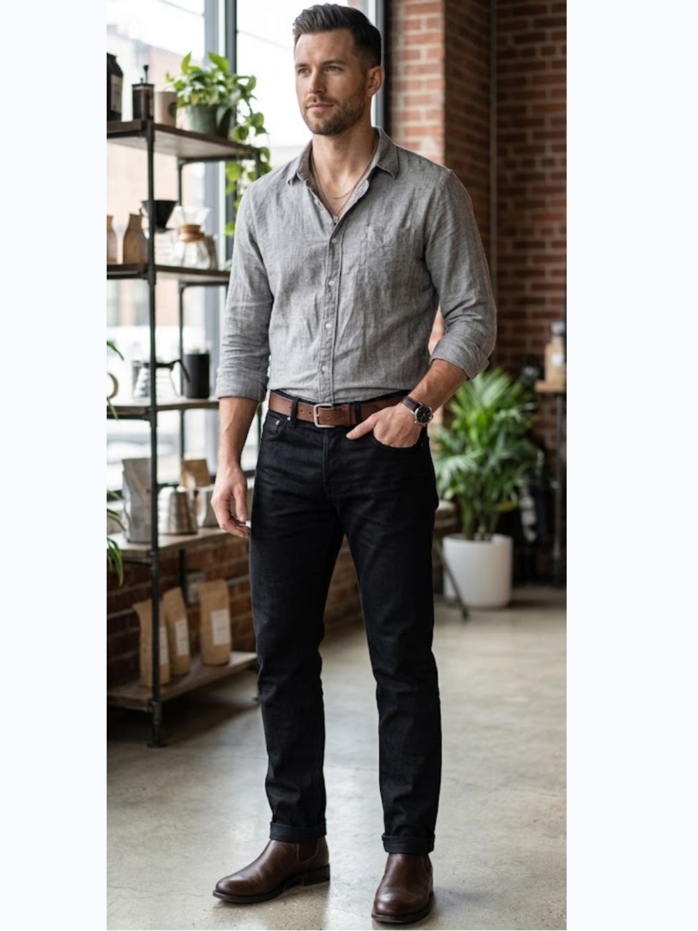 imogene + willie Straight Black Men's Jeans